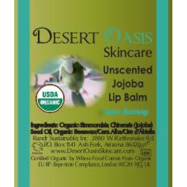 2 Pack Organic UnscentedLip Balms with over 70% Jo...