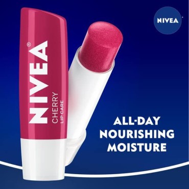 NIVEA Lip Care Balm Cherry - .17 oz, Pack of 2
