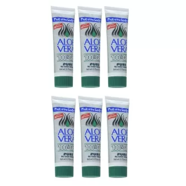 Fruit of the Earth Aloe Vera Gel Tube 0.75 Oz Travel Size (Pack of 6)