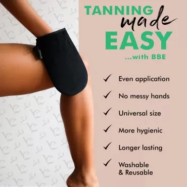 Self Tanner Tanning Mitt Set - Complete Tanning Mitt Kit with Exfoliating Gloves, Body and Face Tanner Mitts for the Perfect Fake Tan - Self Tanning Glove Mitt Applicator