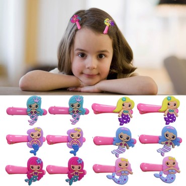 12 Pack Mermaid Pattern Girl Hair Clip, RELIGES Ki...