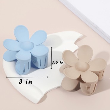 Flower Hair Clips 8PCS Hair Claw Clips Nonslip Lar...