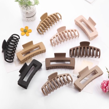 SHALAC Large Claw Clips for Thick Hair, Nonslip Cl...