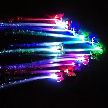 12pcs Butterfly Hair Clips for Kids Party, Led lig...