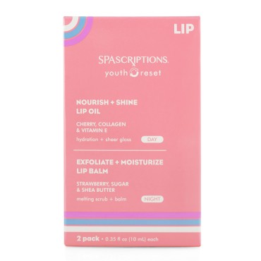 2 Tubes: Nourish + Shine Lip Oil Cherry, Collagen ...
