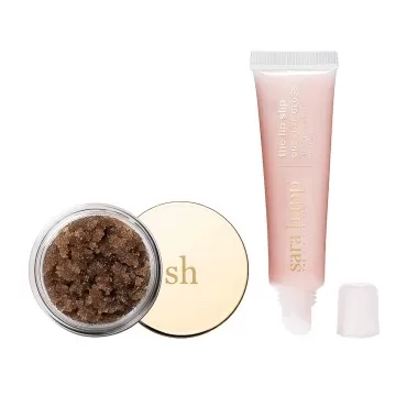 sara happ Let's Glow Lip Scrub & Shine Kit: Brown ...