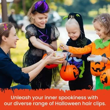 The Electric Mammoth Set of 3 Halloween Hair Clips - Womens Fashion Accessory (A)