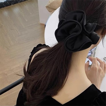 Oversized Stain Hair Scrunchies,Women Elastic Hair...