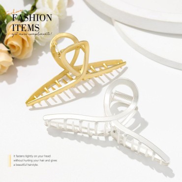 Bartosi Hair Claw Clips Gold Hair Claw Metal Hair ...