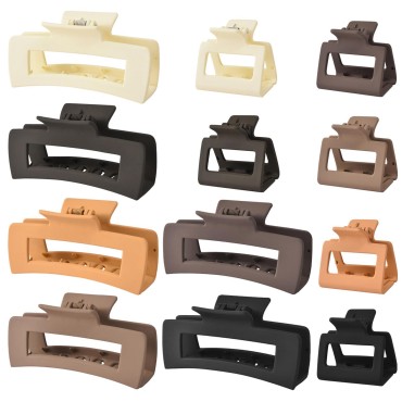 12 Pcs Rectangle Hair Clips, Hair Accessories for ...