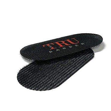 TRU BARBER Hair Grippers for Men and Women - Salon and Barber, Hair Clips for Styling, Sectioning, Cutting and Coloring, Nonslip Grips, Hair holder (Black/Red) 2 Count (Pack of 1)