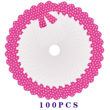 100pcs Hair Clip Display Cards with Bowknot Rectan...