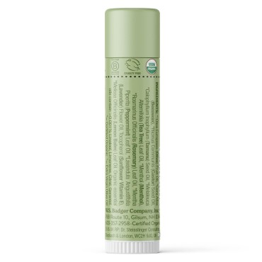 Badger - Herbal Lip Balm, Tea Tree & Lemon, Certif...