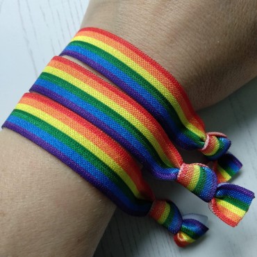 Merroyal Rainbow Hair Ties and Bracelet Party Favo...