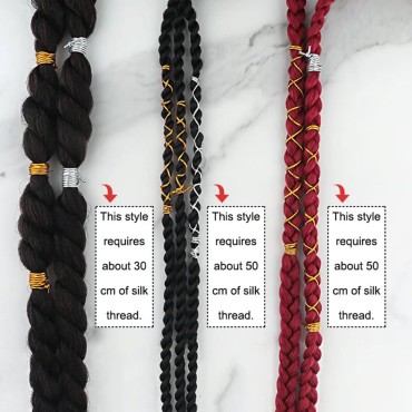 4Pcs Braid Accessories for Women, Braids Hair Acce...