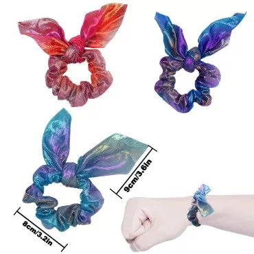 ELANE 12 Pcs Satin Hair Scrunchies for Girls,Small Scrunchies for Women Thick Hair,Satin Scrunchies for Curly Hair