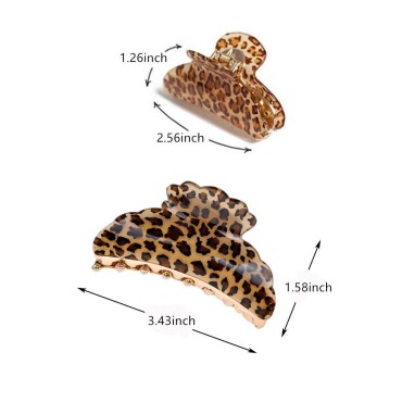 4 Pcs Hair Claw Banana Clips tortoise Shell Claw H...