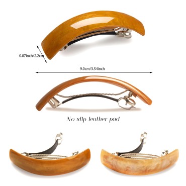 12pcs Retro Acrylic Hair Barrettes Automatic Large...
