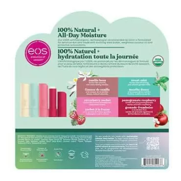 eos 100% Natural and Organic Lip Balm Stick, 8-pack