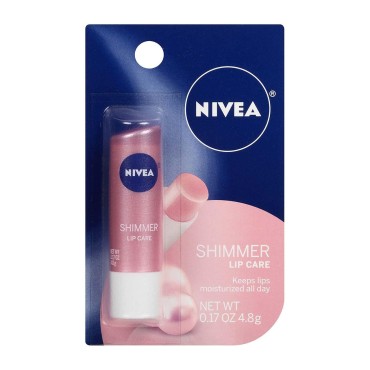 NIVEA Shimmer Radiant Lip Care 0.17 oz (Pack of 12)