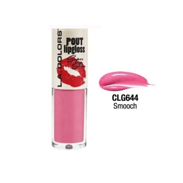 L.A. COLORS Pick 1 Color Pout Shiny LipGloss Lip Gloss Stick + Free Zipper Bag (CLG644 Smooch)