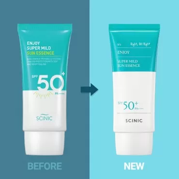 SCINIC Enjoy Super Mild Sun Essence SPF50+ PA++++ 1.69 fl oz(50ml) | A Lightweight Hydrating Sun Essence That leaves No Sticky Feeling | Korean Skincare