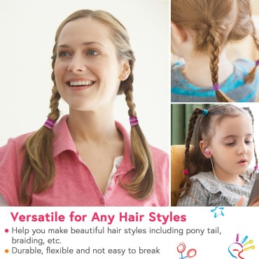 MARY LAVENDER Small Super Stretch Hair Ties for Gi...