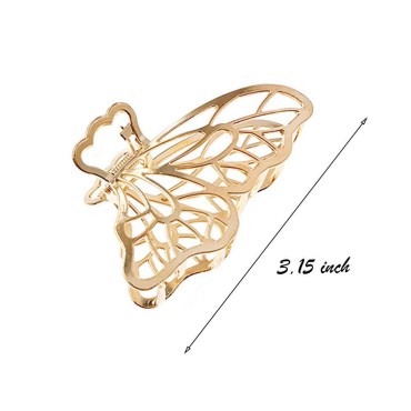 Large Metal Hair Claw Clips, Butterfly Lady Thick ...