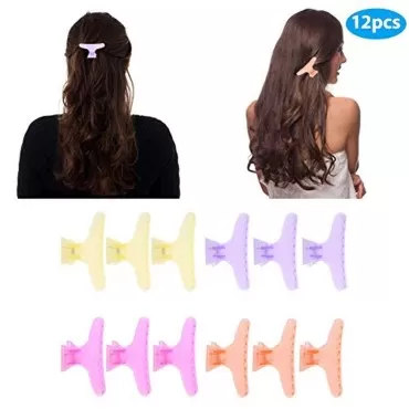 12Pcs / Set Colorful Hair Clips Lovely Butterfly H...