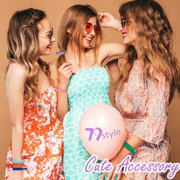 79STYLE 100Pcs No Crease Fabric Hair Ties For Wome...