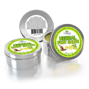 Best Foot Care Herbal Salve - Large 4 Oz Tin of Bo...