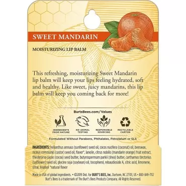 8 Pack Burt's Bees Sweet Mandarin Lip Balm...