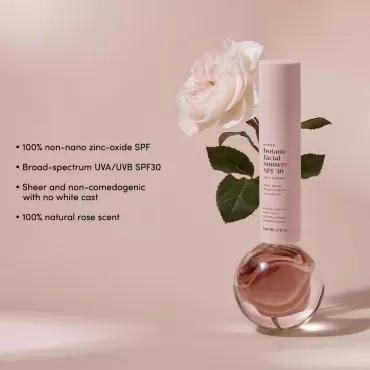 Evereden Sheer Botanical Face Sunscreen SPF 30 1.7 fl oz. | 100% Mineral Sunscreen with Zinc Oxide | Natural and Non-toxic Women's Skincare | Natural Pregnancy Safe Sunscreen