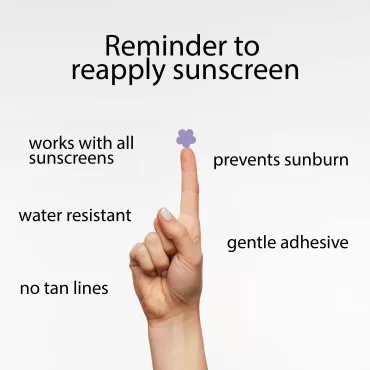 UVIFY UV Stickers for Sunscreen | 20 Count UV Detection Stickers | Know When to re-Apply Sunscreen | UV Stickers Safe for Kids Age 3+ (Pack of 1) (Pack of 1)