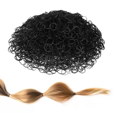 Expressions 3,000 Pc Hair Elastics Snag-Free Rubber Bands Small Black Hair Elastics, Mini Hair Rubberbands For Easy Hairstyling
