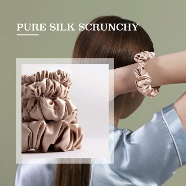 MTSNOO Silk Scrunchies for Hair Sleep 100% Pure 22...