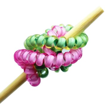 15 Pcs Spiral Hair Ties, Candy Color Coil elastics...