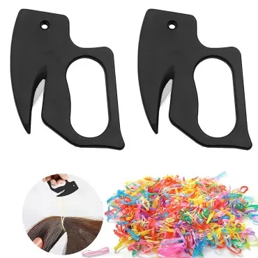 Hair Elastic Band Cutter, 2Pcs Rubber Band Cutter for Hair Tie, Elastic Hair Band Cutter Easy to Remove Rubber Band Tool