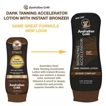 2 Pack Dark Tanning Accelerator Lotion with Bronze...