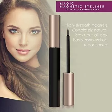 Magnetic Eyeliner and Magnetic Eyelashes. Magnetic Eyeliner for Magnetic Lashes Set,Easy to Wear,With Reusable Lashes (3 Pairs)