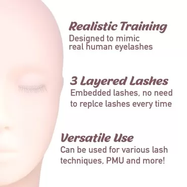 Amber Lash Mannequin Head With Embedded Layered ey...