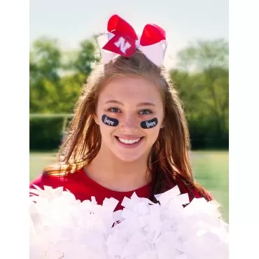 Divine Creations Girls' Collegiate Themed Game Day Two-Tone Hair Bow by Wee Ones on a WeeStay Clip, Classic Grosgrain, King, Ohio State
