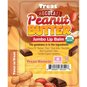 TREAT Jumbo Lip Balm, Organic & Cruelty Free (.50 ...