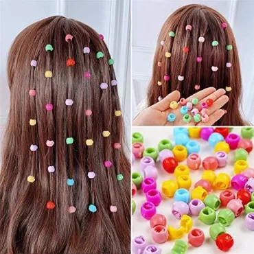 GBSTORE 50 PCS Mini Hair Claw Clips For Women Girls Cute Candy Colors Plastic Hairpins Hair Braids Maker Beads Headwear Hair Accessories