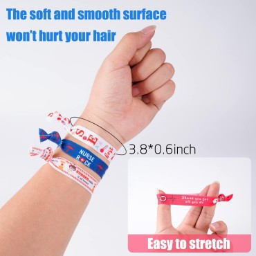 48 pieces Nursing Hair Tie Elastic Ribbon Ponytail...