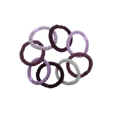 L. Erickson Grab & Go Ponytail Holders, Royal, Set of Eight - Exceptionally Secure with Gentle Hold