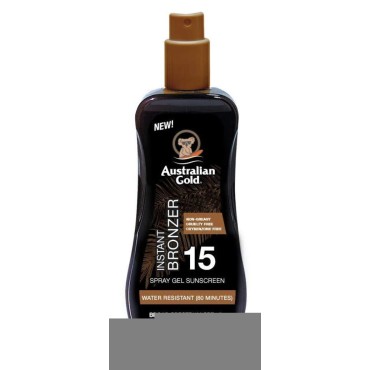Australian Gold Spf#15 Spray Gel With Instant Bronzer 8 Ounce (235ml) (3 Pack)