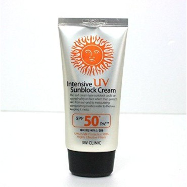 3W Clinic Intensive UV Sunscreen Sunblock Cream 4 ...