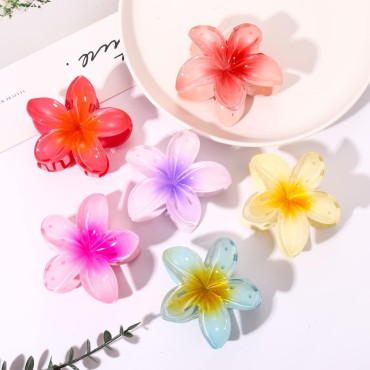 8PCS Acrylic Flower Hair Claw Clips for Women Nons...