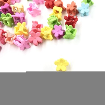 100 Pack Flower Hair Claw Clips Mini Small Hair Ja...